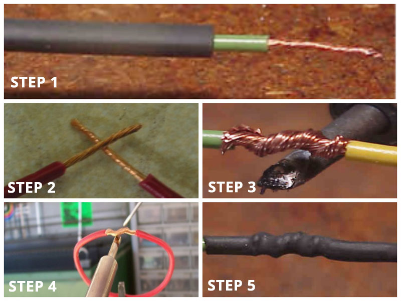 Steps to solder with wires